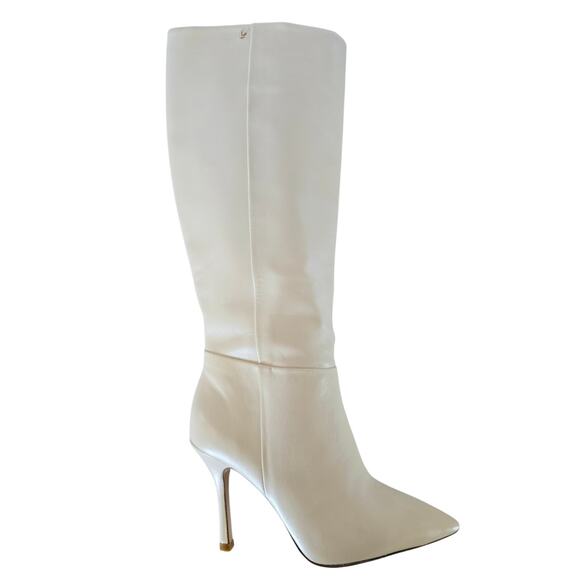Larroude Kate White Leather Knee High Stiletto Boots Size 7.5 NWOT - Picture 8 of 8